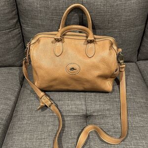 Roots Leather Leader Overnight Bag Duffle Carry On Banff Natural Color Small